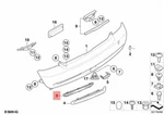 Genuine Mini R52 R53 Cabrio Coupe Rear Bumper Grille Left Oem 51127068397. Fixed Price $62.70.