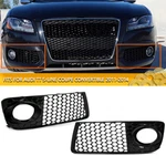 Rs Style Front Bumper Fog Light Grille Bezel For Audi Tt S-line 11-14 Gloss Blk. Fixed Price $61.32.
