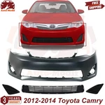 Front Bumper Cover & Lower Grille With Bezels Pair For 2012-2014 Toyota Camry. Fixed Price $179.76.