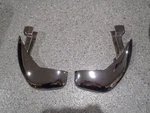 58-62 C1 Corvette Lh/rh Front License Bumperettes-gm #3736237/3736238--RECHROMED. Fixed Price $424.95.