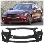 Front Bumper Cover W/tow Hook For Infiniti Q50S Sport 2014-2017. Fixed Price $235.55.
