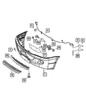 Genuine Mopar Front Fascia 1KR89P01AB. Fixed Price $126.35.