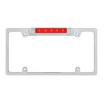 United Pacific 50148 License Plate Frame, Chrome, With Red 3RD Brake Light, 12V. Fixed Price $56.83.