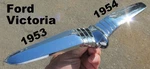 1953 1954 Ford Victoria Trunk Lid Handle Chrome Emblem Keyhole Bezel Oem. Fixed Price $175.00.
