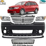 Front Bumper Cover Paintable & Grille Assembly Kit For 2011-2020 Dodge Journey. Fixed Price $438.87.