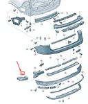 New Vw Touareg MK2 Left Rear Bumper Foam 7P6807251C. Fixed Price $135.46.