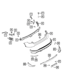 Genuine Mopar Rear Lower Fascia 6VQ40TZZAA. Fixed Price $210.00.