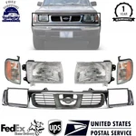 New Bumper Grille Headlights +corner Lamps For 1998-2000 Nissan Frontier. Fixed Price $231.52.