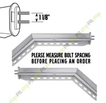 Stainless Steel Angled Mud Flap Hanger Set 1/8" Bolt Pattern Semi Truck. Fixed Price $94.99.