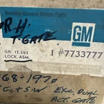 Gm #7733777 Lock Assembly Rh T-gate Nos. Fixed Price $55.00.