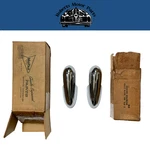 New Old Stock Rear Bumper Guards For 1960-1962 Plymouth Valiant Models #2074235. Fixed Price $450.00.