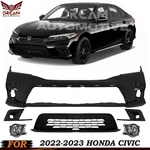 Front Bumper Cover Paintable & Lower Grille Kit For 2022-2023 Honda Civic. Fixed Price $339.00.