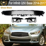 Front Bumper Lower Grille W/fog Light Covers For Infiniti Q50 Base 2014 2015-17. Fixed Price $85.29.