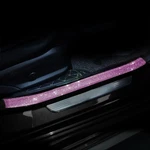 Eohmak Car Door Sill Protector With Bling Rhinestones 2PCS 2.75"X23.62", Pink. Fixed Price $29.99.