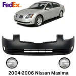 Front Bumper Cover Primed Plastic & Fog Lights Kit For 2004-2006 Nissan Maxima. Fixed Price $552.40.