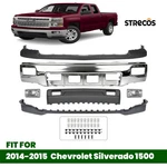 For 2014-2015 Chevrolet Silverado 1500 Front Bumper Chrome Steel & Fog Light Kit. Fixed Price $529.00.