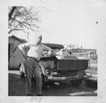 Antique Bald Man Posing Ford Model Truck 1930S Photo Bed Gate Bumper Chain. Fixed Price $14.50.