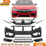 Front Bumper Cover Primed & Grille Assembly Kit For 2016-2018 Honda Civic. Fixed Price $320.62.
