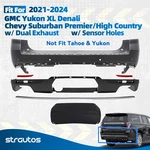 For 2021-2024 Chevy Suburban Gmc Yukon Xl Rear Bumper Cover Kit W/ Dual Exhaust. Fixed Price $559.99.