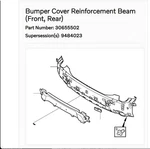 Volvo Bumper Cover Reinforcement Beam 30655502 Made Sweden. Fixed Price $150.00.