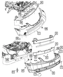 Genuine Mopar Fascia Bracket Right 68381136AA. Fixed Price $12.45.