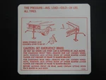 1965 Buick Wildcat Electra Lesabre Trunk Bumper Jack Instructions Decal New. Fixed Price $17.99.
