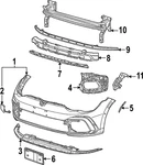 Genuine Volkswagen Side Support 5H0-807-723-H. Fixed Price $52.76.
