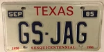 Vanity Gs Gas Gus Jaguar License Plate Land Rover Pace Lexus Gold Silver Tx. Fixed Price $79.99.