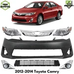 Front Bumper Cover Primed Plastic & Headlights Kit For 2012-2014 Toyota Camry. Fixed Price $380.00.