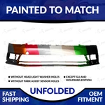 New Painted 2015-2018 Volkswagen Jetta Front Bumper W/o Sensor Holes & Hl Washer. Fixed Price $280.98.