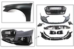 For 19- 23 A6 Front Bumper Cover Grille Lh Fender Spoiler Upgrade Set RS6 Gt. Fixed Price $1199.91.