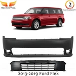 Front Bumper Cover Primed Plastic & Grille Kit 2013-2019 Ford Flex. Fixed Price $230.00.
