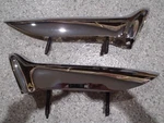 56 57 C1 Corvette Horizontal Rear Bumpers-original Gm--professionally Rechromed!. Fixed Price $999.95.
