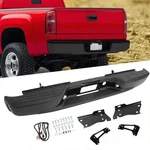 Rear Step Bumper Black For 2001-2006 Chevrolet Silverado 2500 Hd Sierra 3500. Fixed Price $157.16.