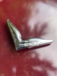 1953-54 Chrysler Chrome Trunk "v Emblem Nice Original 1475638 With Oe Hardware. Fixed Price $20.00.