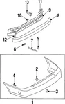 Genuine Mitsubishi Bumper Cover Side Bracket MR287600. Fixed Price $10.96.