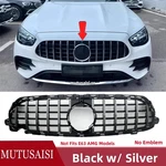 For Mercedes Class W213 Facelift 2021-23 Front Bumper Grille (w/ Chrome). Fixed Price $103.88.