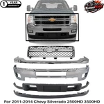 Front Chrome Bumper Kit With Grille For 2011-2014 Chevy Silverado 2500HD 3500HD. Fixed Price $956.30.