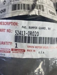 52413-0R020 Front Bumper Guard Pad Right Hand 16-18 Toyota RAV4 New Oem. Fixed Price $25.00.