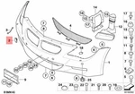 New Genuine Bmw Front Bumper Tow Hook Eye Cover Cap 51117899509. Fixed Price $43.77.