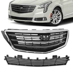 Front Upper+lower Grille With Chrome Frame Kit For 2018 2019 2020 Cadillac Xts. Fixed Price $130.00.