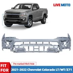 For 2021-2022 Chevy Colorado Front Upper Bumper Cover W/o Tow Hook Hole 84992261. Fixed Price $145.00.