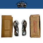 New Old Stock Front Bumper Guards For 1949-51 Desoto Models #1324630 & #1324631. Fixed Price $375.00.
