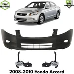 Front Bumper Cover Primed Plastic & Fog Lights Kit For 2008-2010 Honda Accord. Fixed Price $232.00.