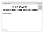 Genuine Bmw Support Right 51-11-5-A3A-E08 New. Fixed Price $169.42.