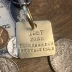 1957 Ford Thunderbird Convertible Key Fob Solid Brass. Fixed Price $23.95.