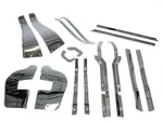 16 Piece Retaining Rail Set Chrome Kit For W113 Doors 230SL 250SL 280SL. Fixed Price $1577.39.