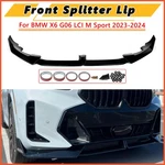 Gloss Black Front Splitter Lip For Bmw X6 G06 Lci Sport Bumper 2023 2024 2025. Fixed Price $107.81.