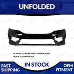 New Primed 2016-2017 Honda Accord Sedan Front Bumper Without Sensor Holes. Fixed Price $129.99.