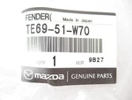 Genuine Oem Mazda TE69-51-W70 Passenger Front Fender Lower Wheel Trim 10-15 CX-9. Fixed Price $43.88.